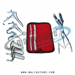 Hegar uterine dilator set 2pieces 9-10, 15-16, mathieu speculum, grave 3pcs, collin 3pcs